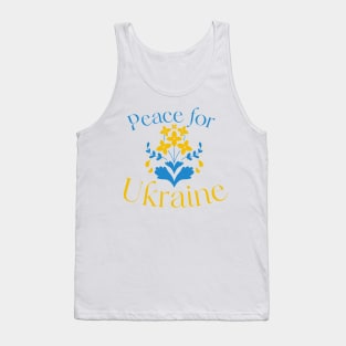 Peace for Ukraine Ukrainian Wildflowers Tank Top